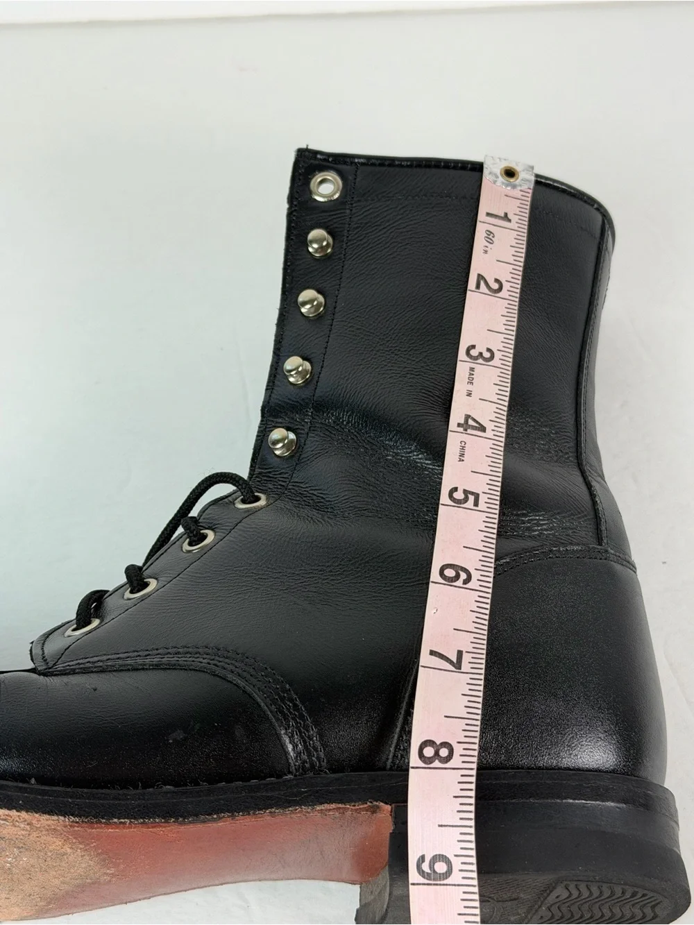 Justin Boots Men’s 9 B Black Leather Lace Up Kiltie Roper Western Boots